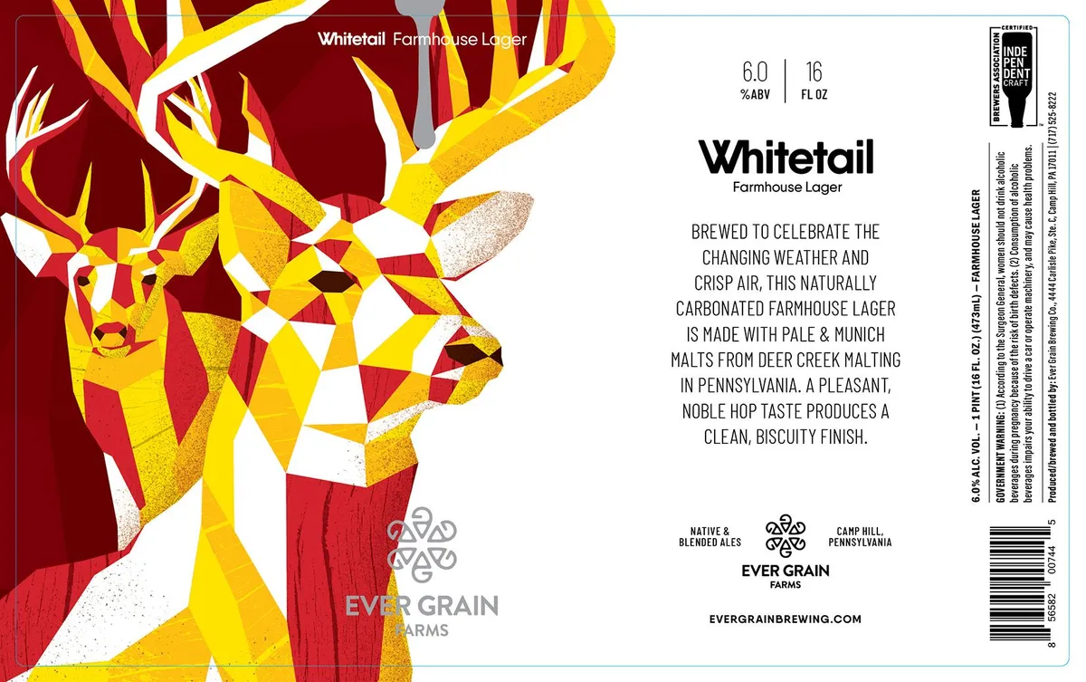 Whitetail Farmhouse Lager — full label as filed with TTB