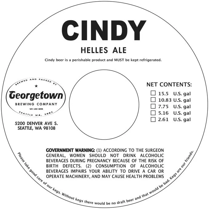 Cindy — full label as filed with TTB