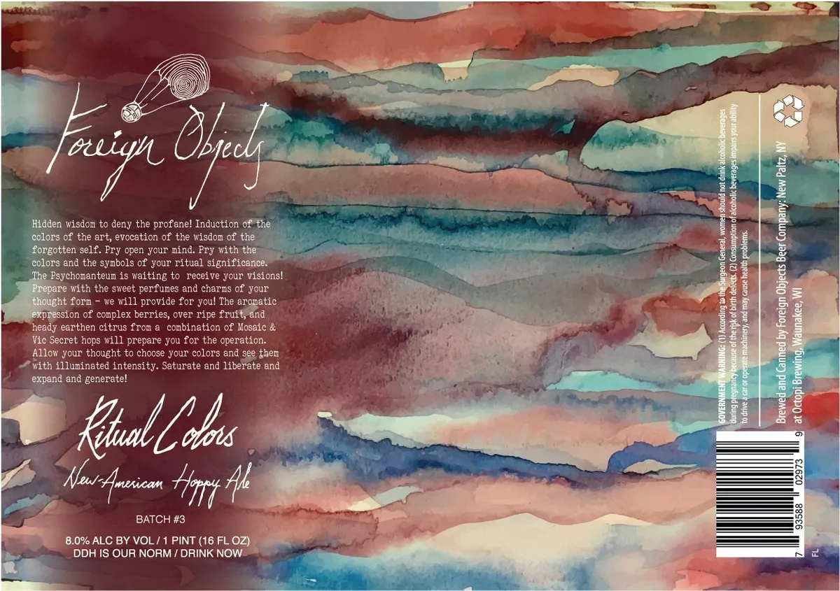 Ritual Colors — full label as filed with TTB