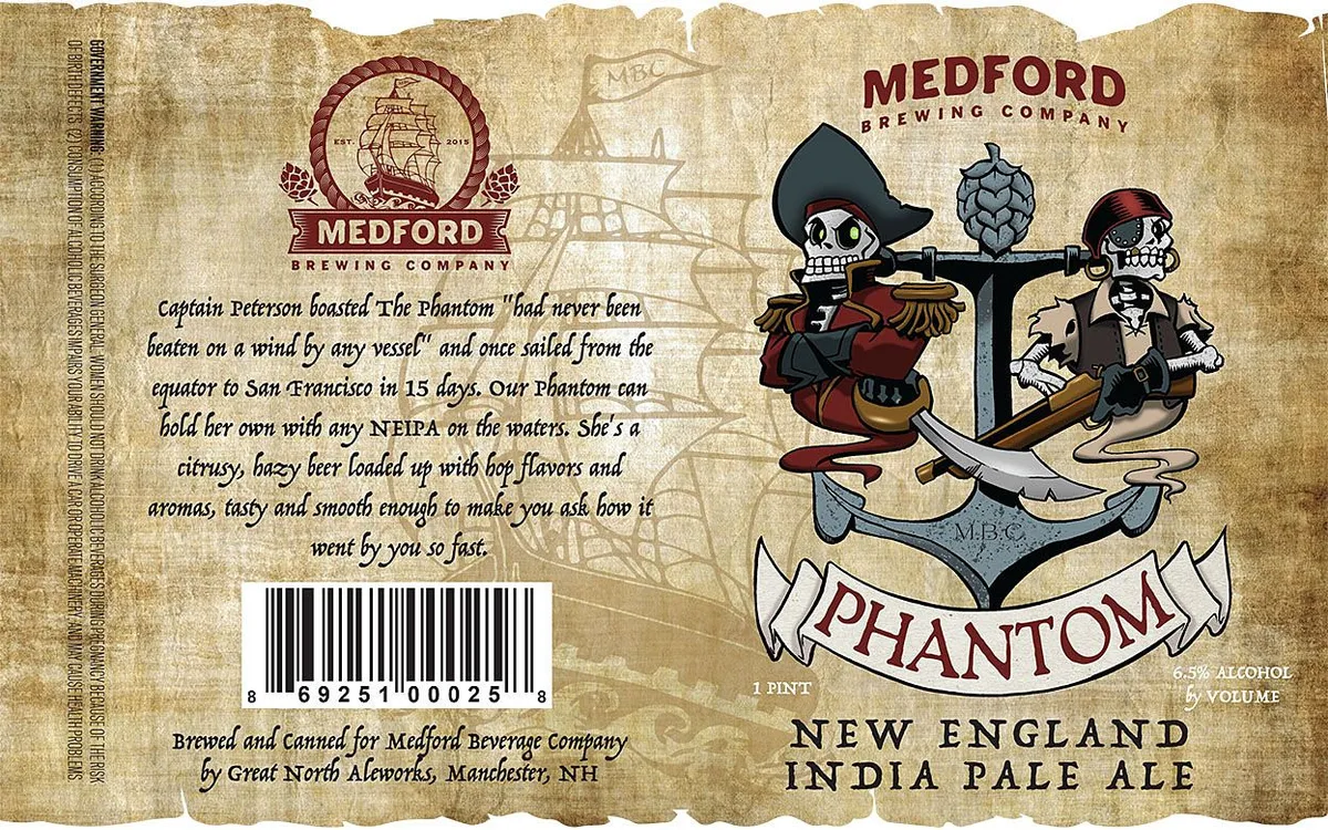 Phantom New England India Pale Ale — full label as filed with TTB