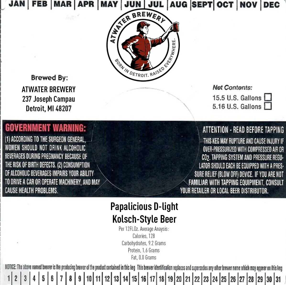 Papalicious D-light — full label as filed with TTB