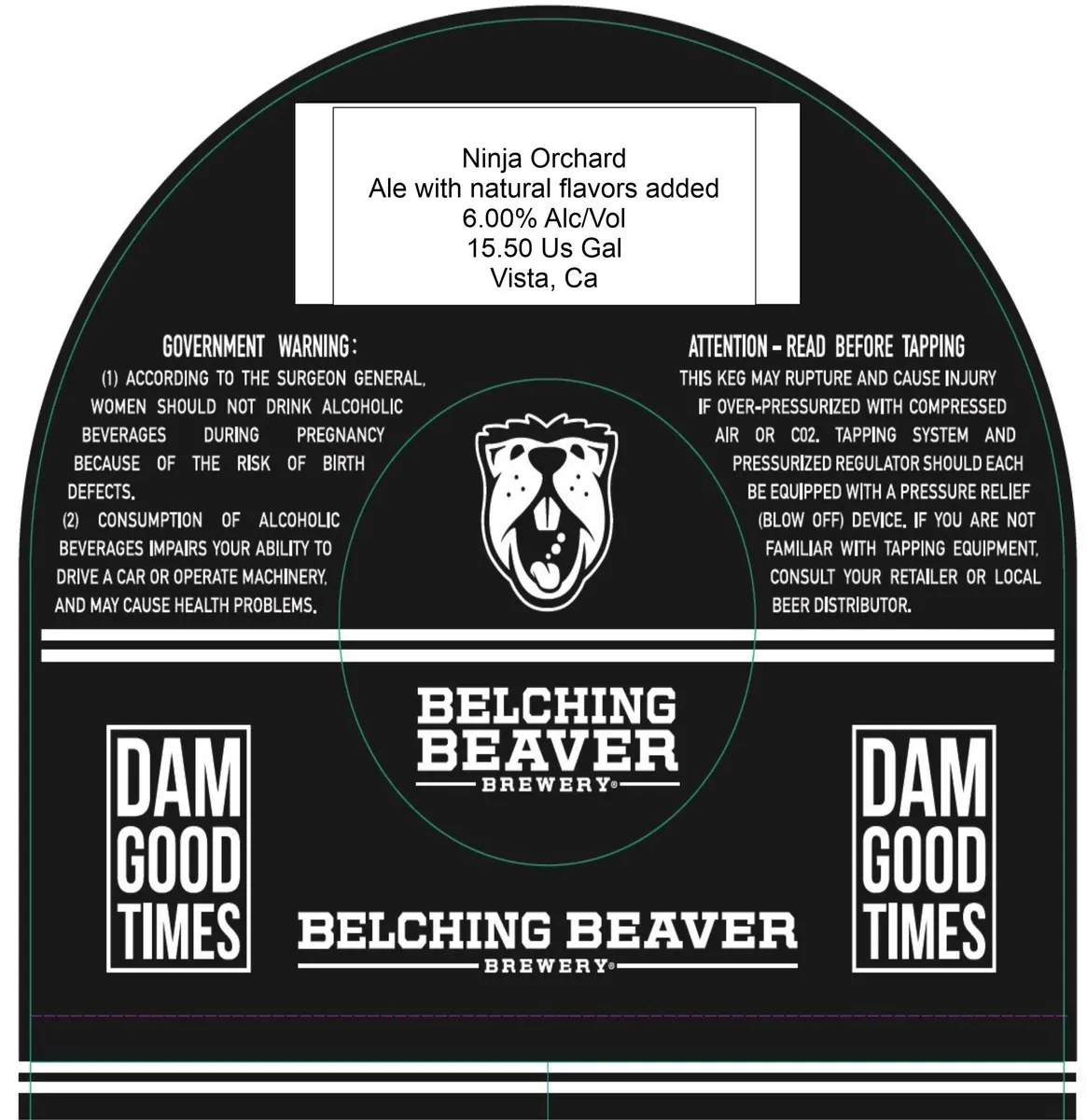 Ninja Orchard — full label as filed with TTB