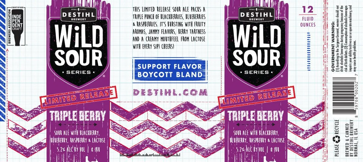 Wild Sour Series Triple Berry — full label as filed with TTB