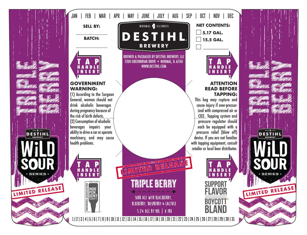 Triple Berry — full label as filed with TTB