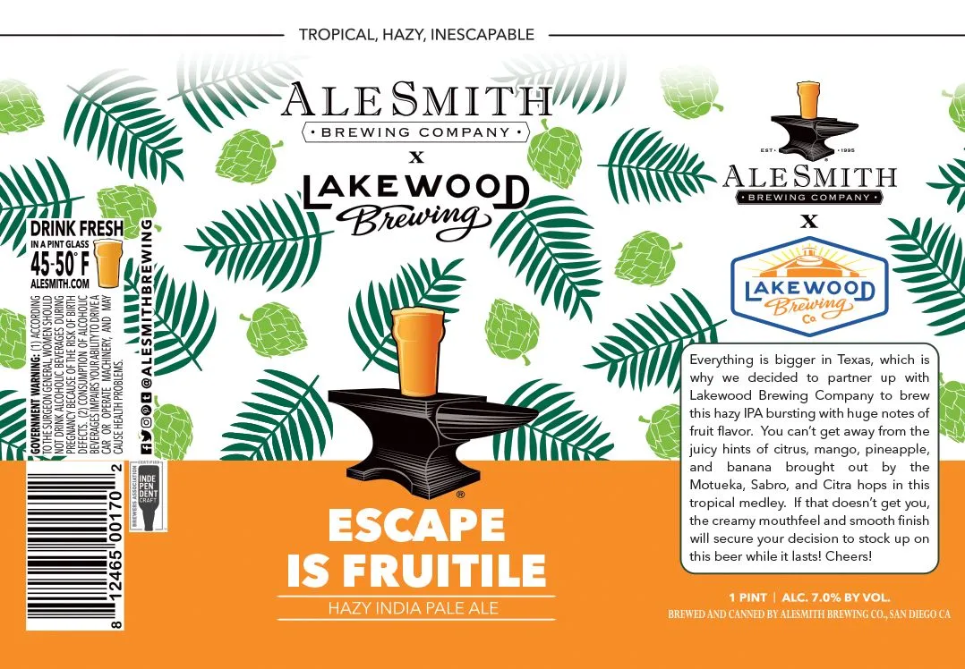 Escape Is Fruitile — full label as filed with TTB