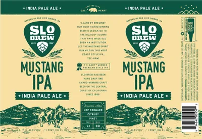Mustang IPA label