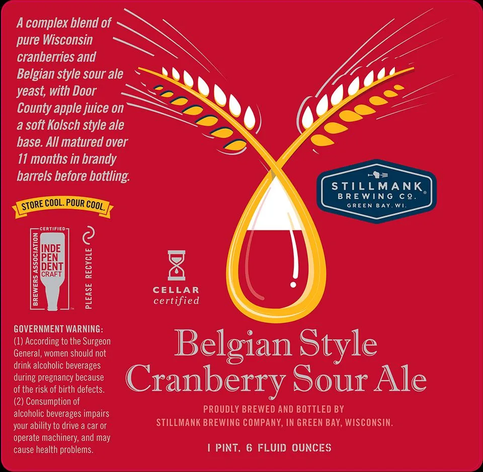 Belgian Style Cranberry Sour Ale — full label as filed with TTB