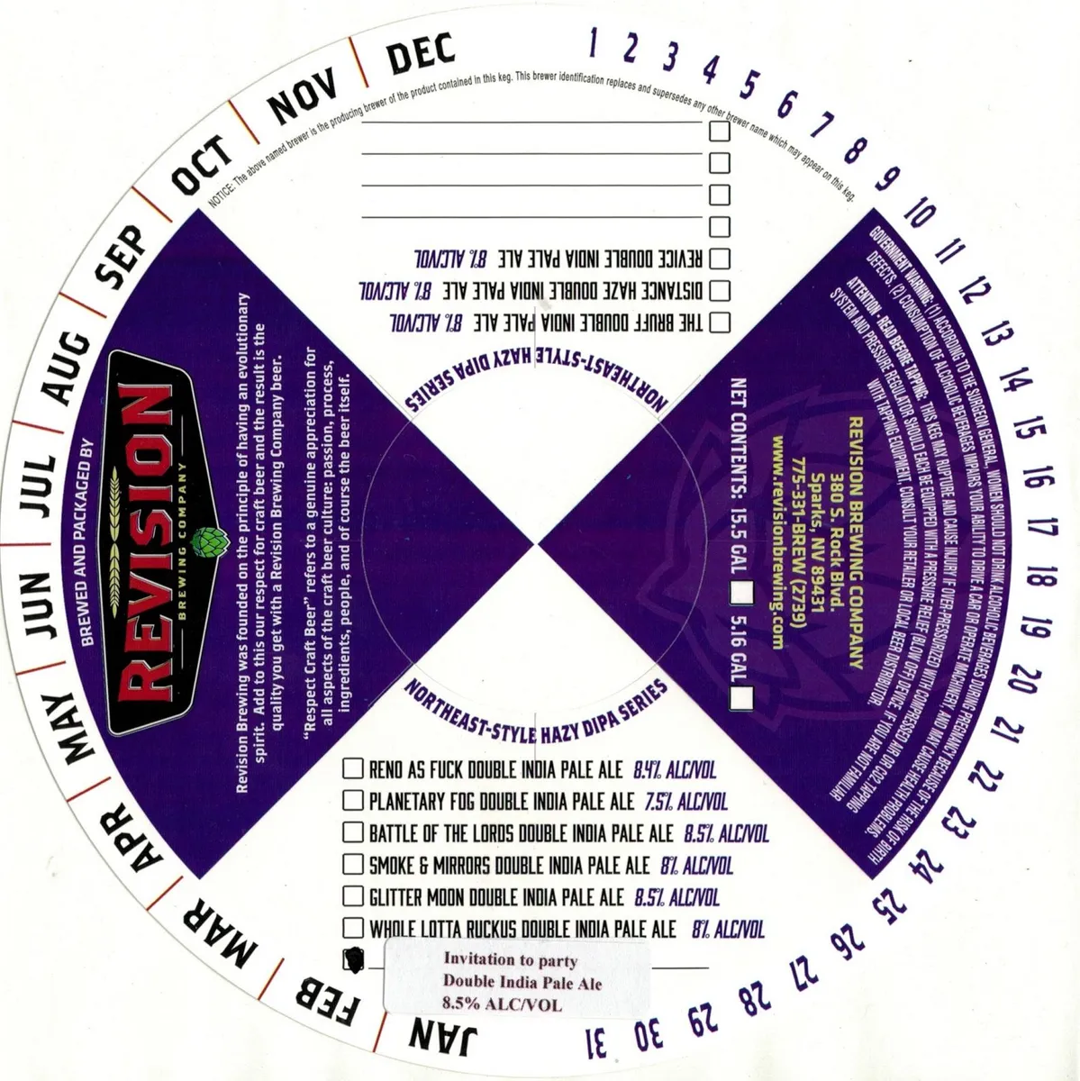 Invitation to Party — full label as filed with TTB