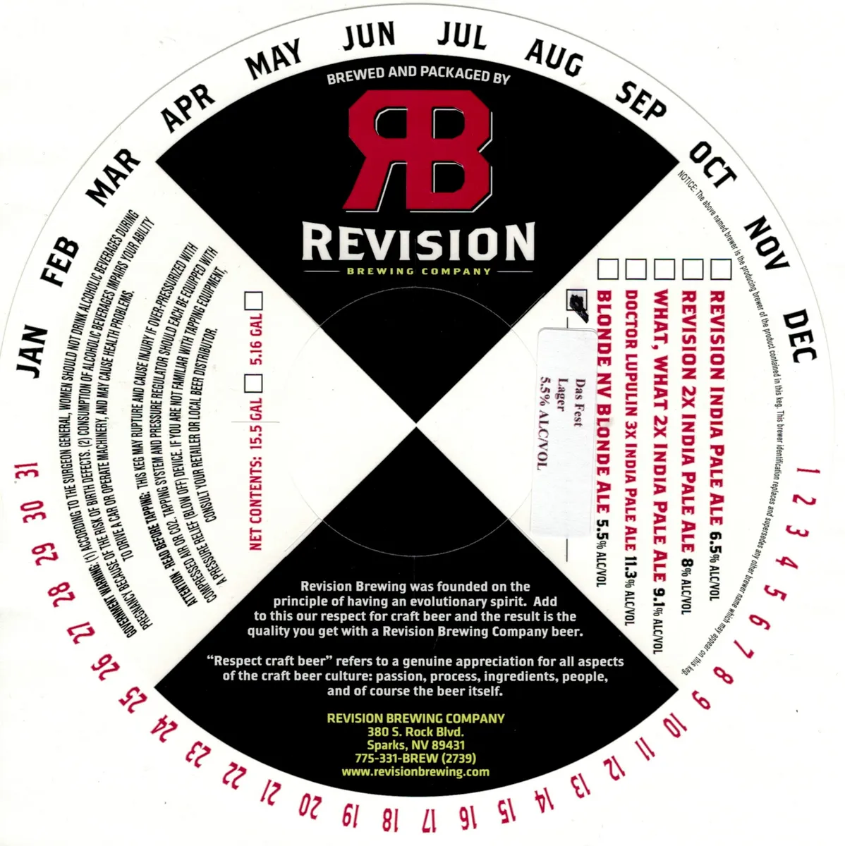 Das Fest — full label as filed with TTB