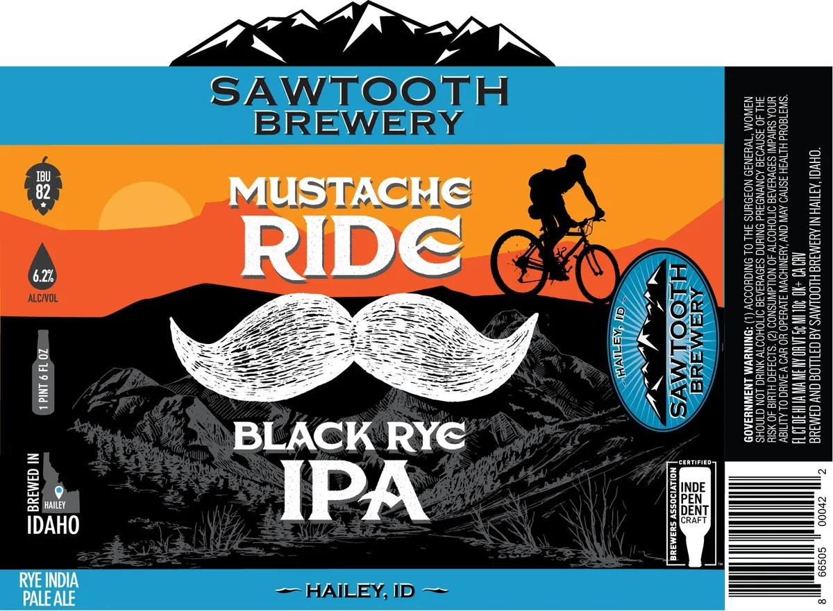 Mustache Ride Black Rye IPA — full label as filed with TTB