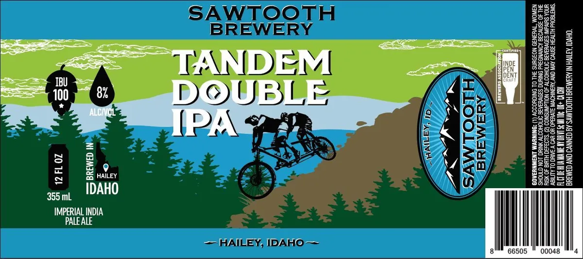 Tandem Double IPA — full label as filed with TTB