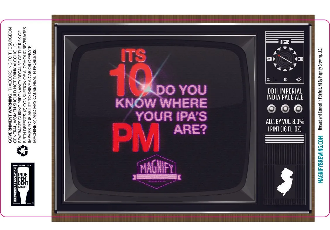 It's 10 PM Do You Know Where Your IPA's Are? — full label as filed with TTB
