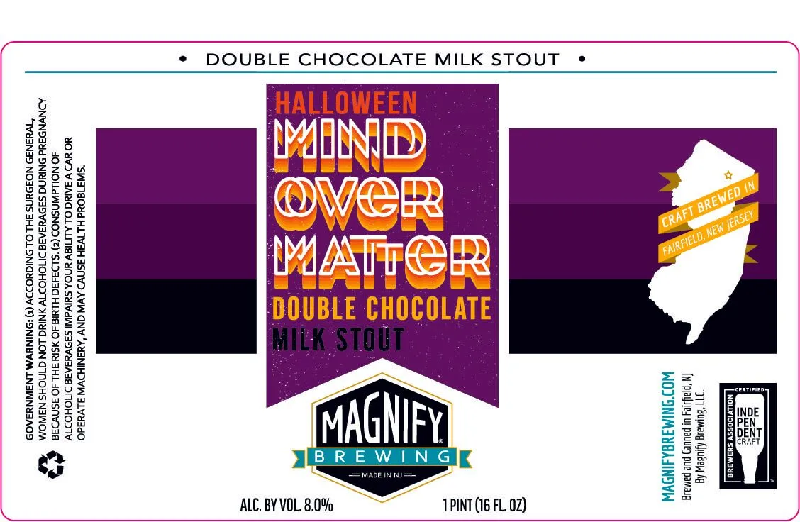 Halloween Mind Over Matter Double Chocolate Milk Stout label