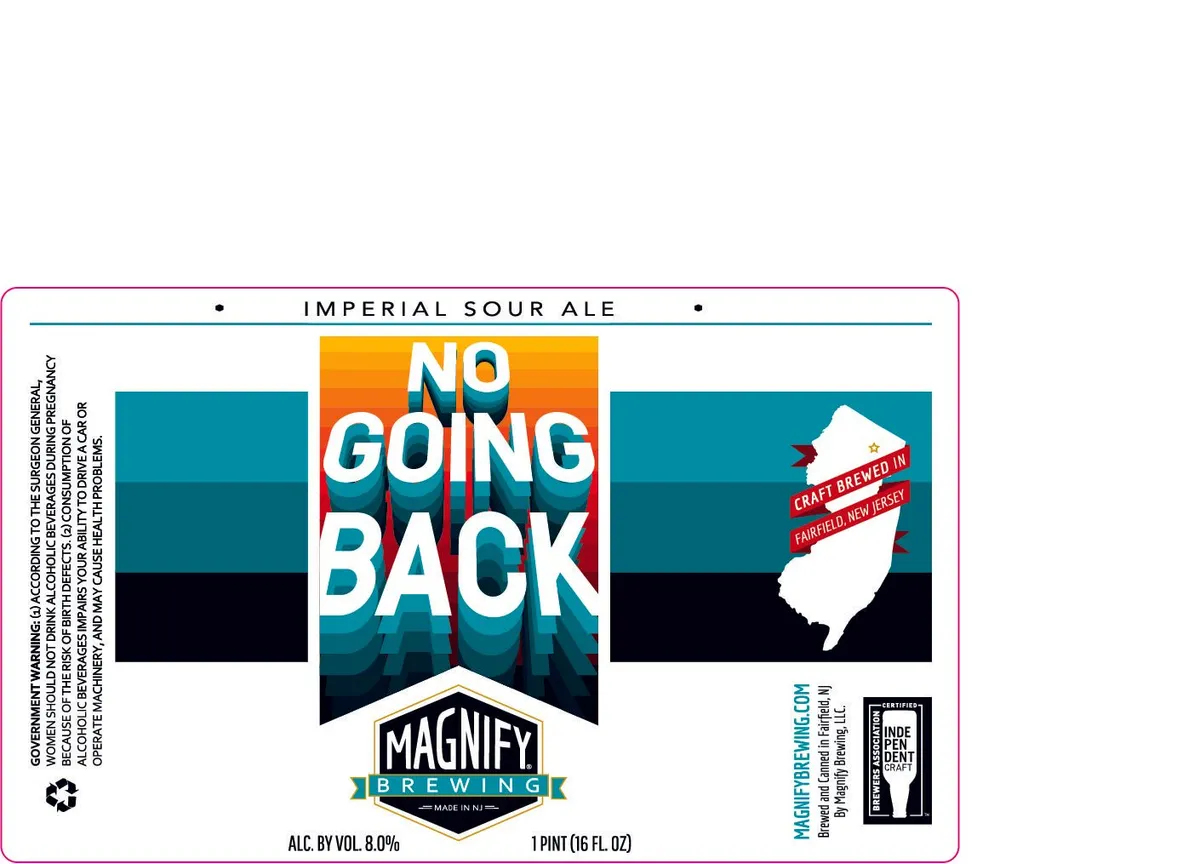 No Going Back — full label as filed with TTB