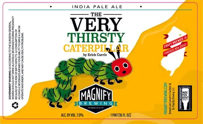The Very Thirsty Caterpillar label