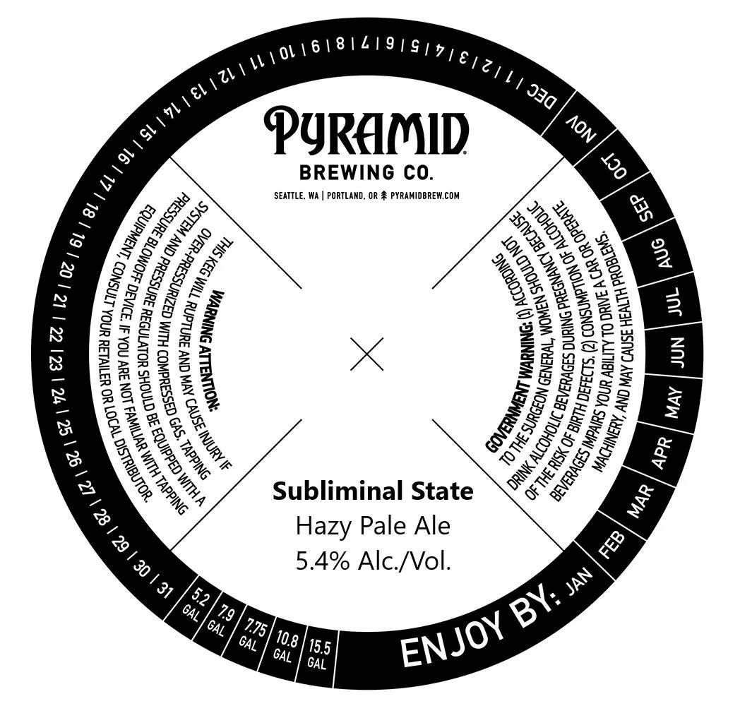 Subliminal State Hazy Pale Ale — full label as filed with TTB