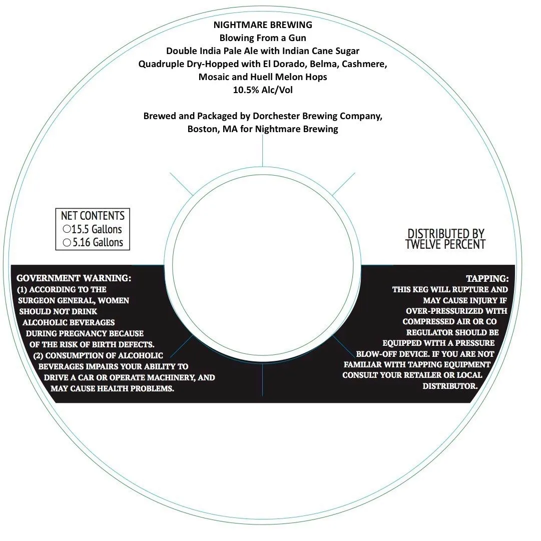 Blowing From a Gun — full label as filed with TTB