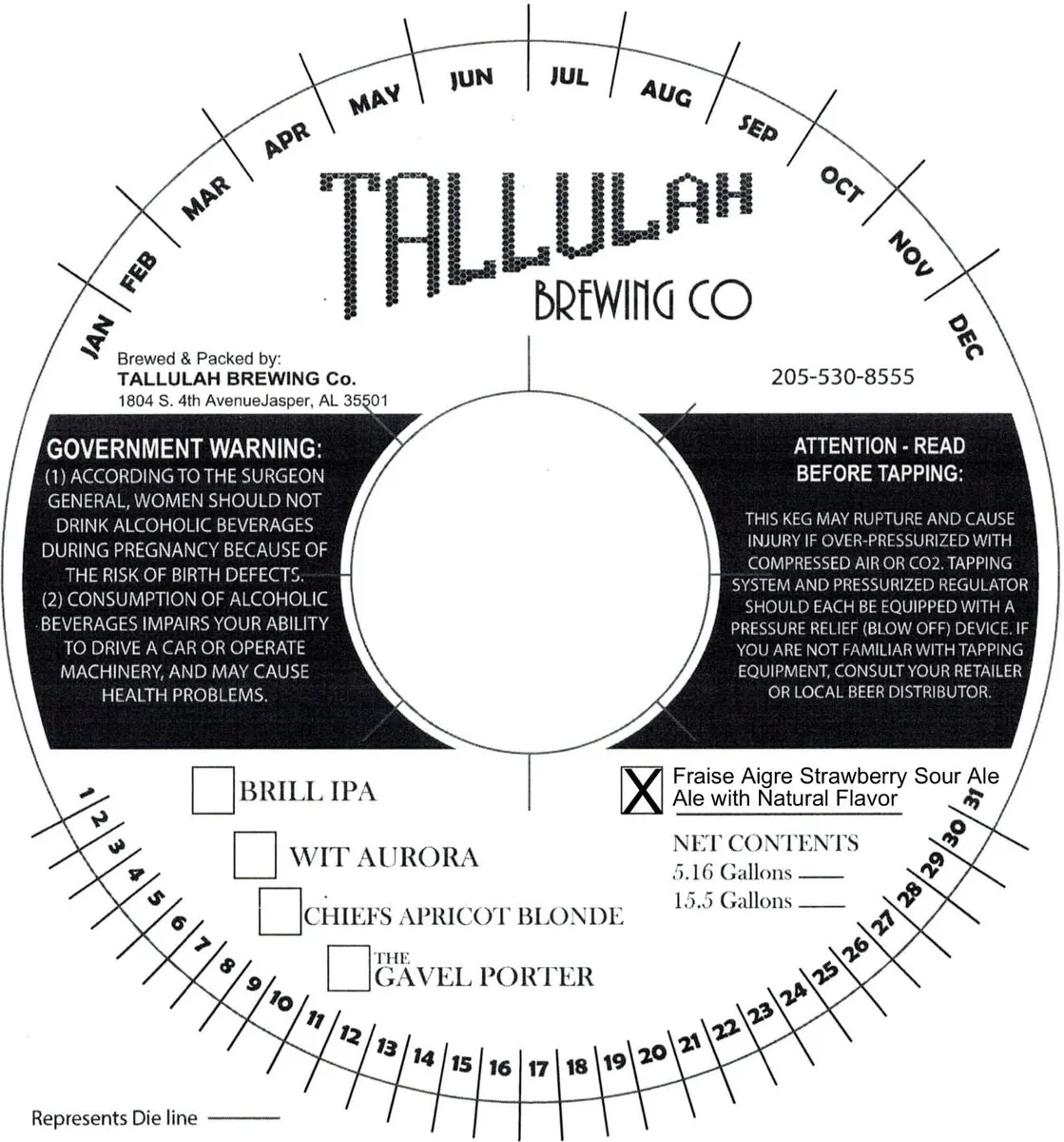 Fraise Aigre Strawberry Sour Ale — full label as filed with TTB