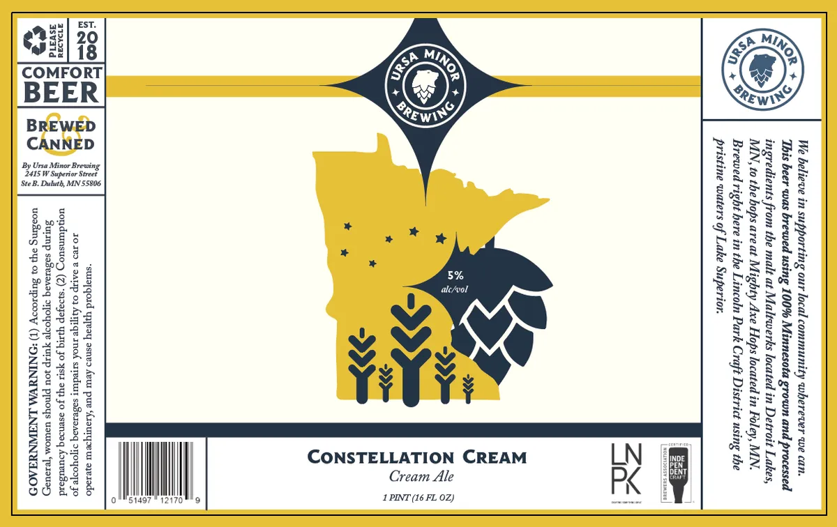 Constellation Cream — full label as filed with TTB