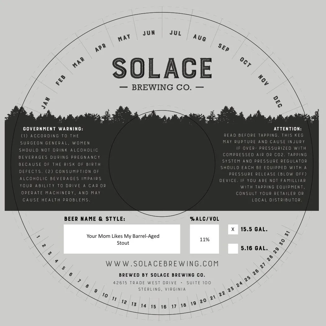Your Mom Likes My Barrel-Aged Stout — full label as filed with TTB
