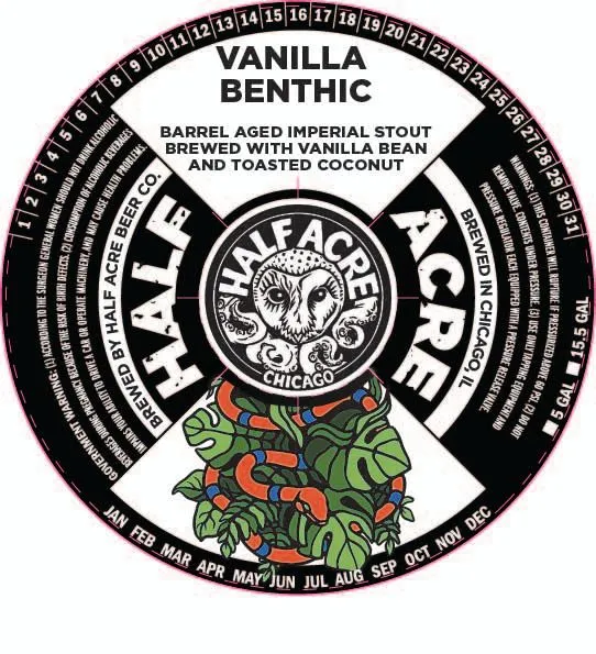 Vanilla Benthic — full label as filed with TTB