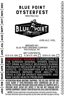 Blue Point Oysterfest label