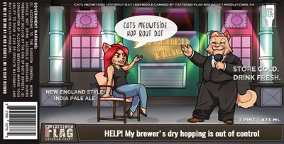 Cats Meowtside Hop Bout Dat label