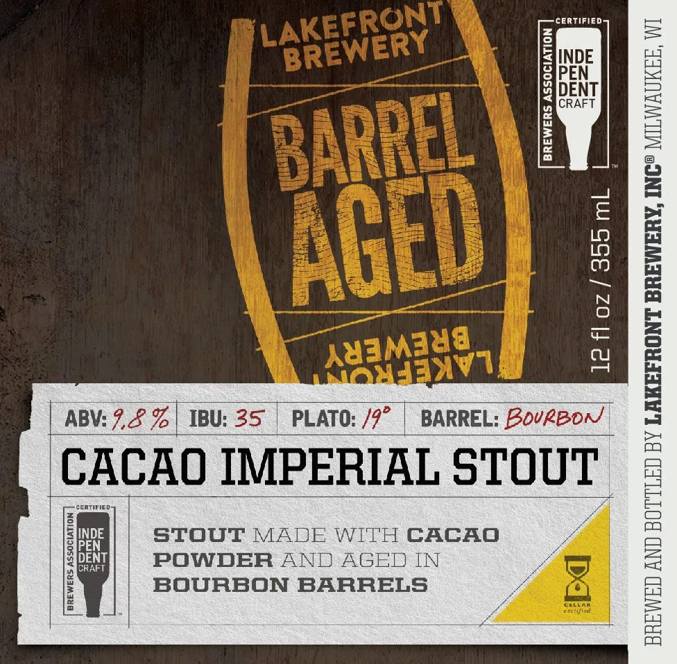 Cacao Imperial Stout — full label as filed with TTB
