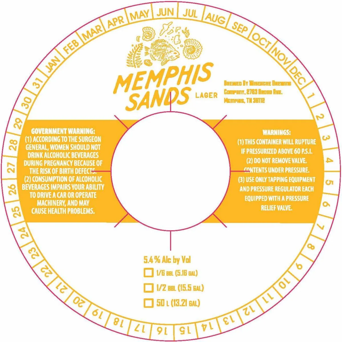 Memphis Sands — full label as filed with TTB