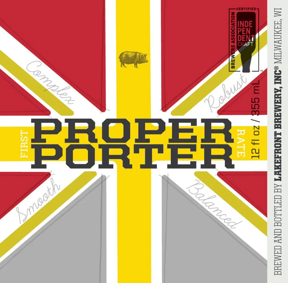 Proper Porter — full label as filed with TTB