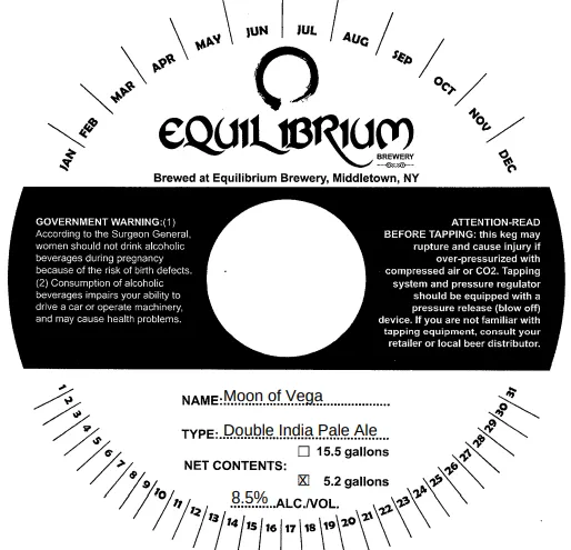 Moon of Vega — full label as filed with TTB
