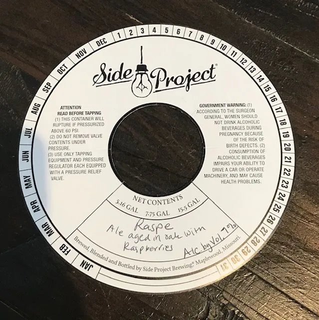 Raspe — full label as filed with TTB