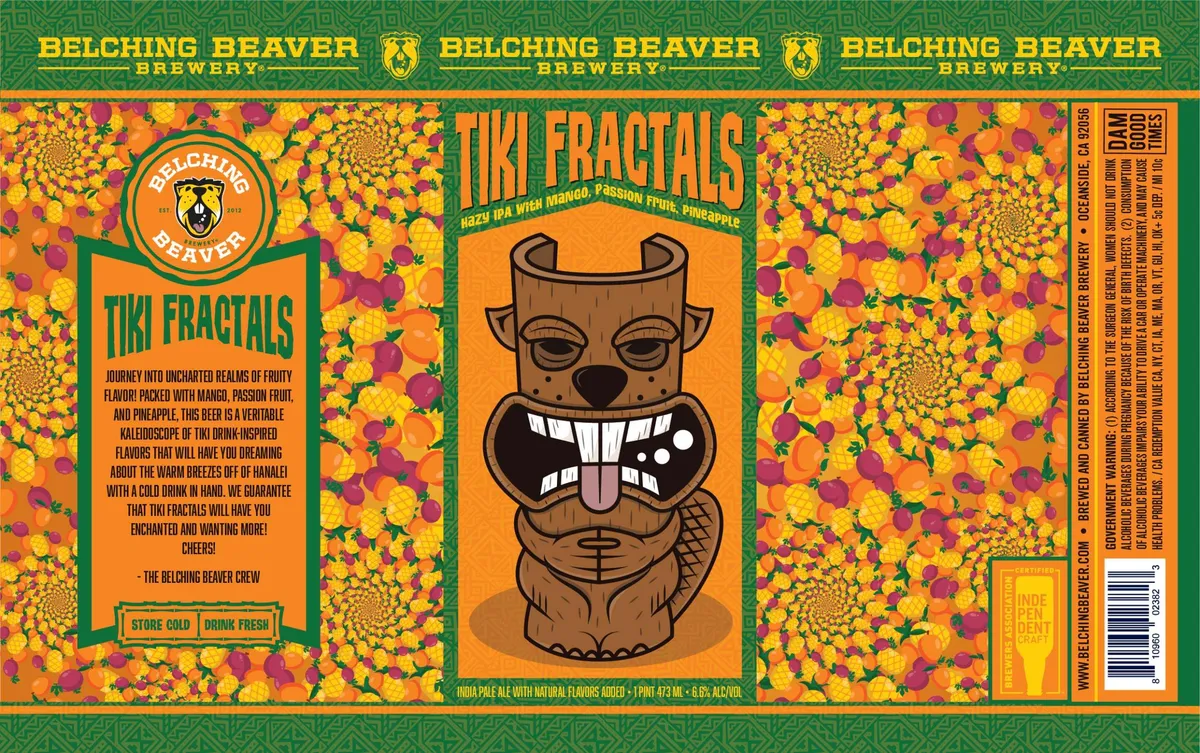 Tiki Fractals — full label as filed with TTB