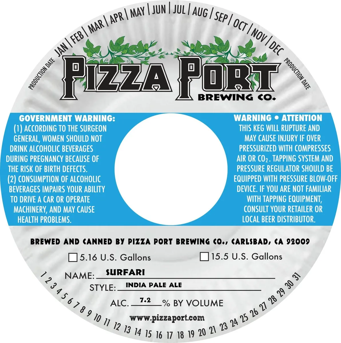 Surfari — full label as filed with TTB