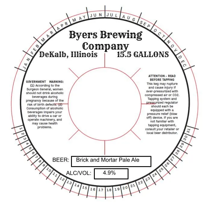 Brick and Mortar Pale Ale — full label as filed with TTB