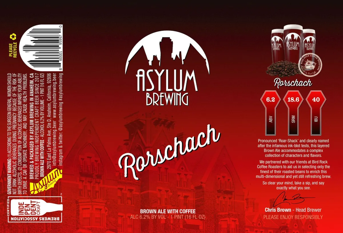 Rorschach — full label as filed with TTB