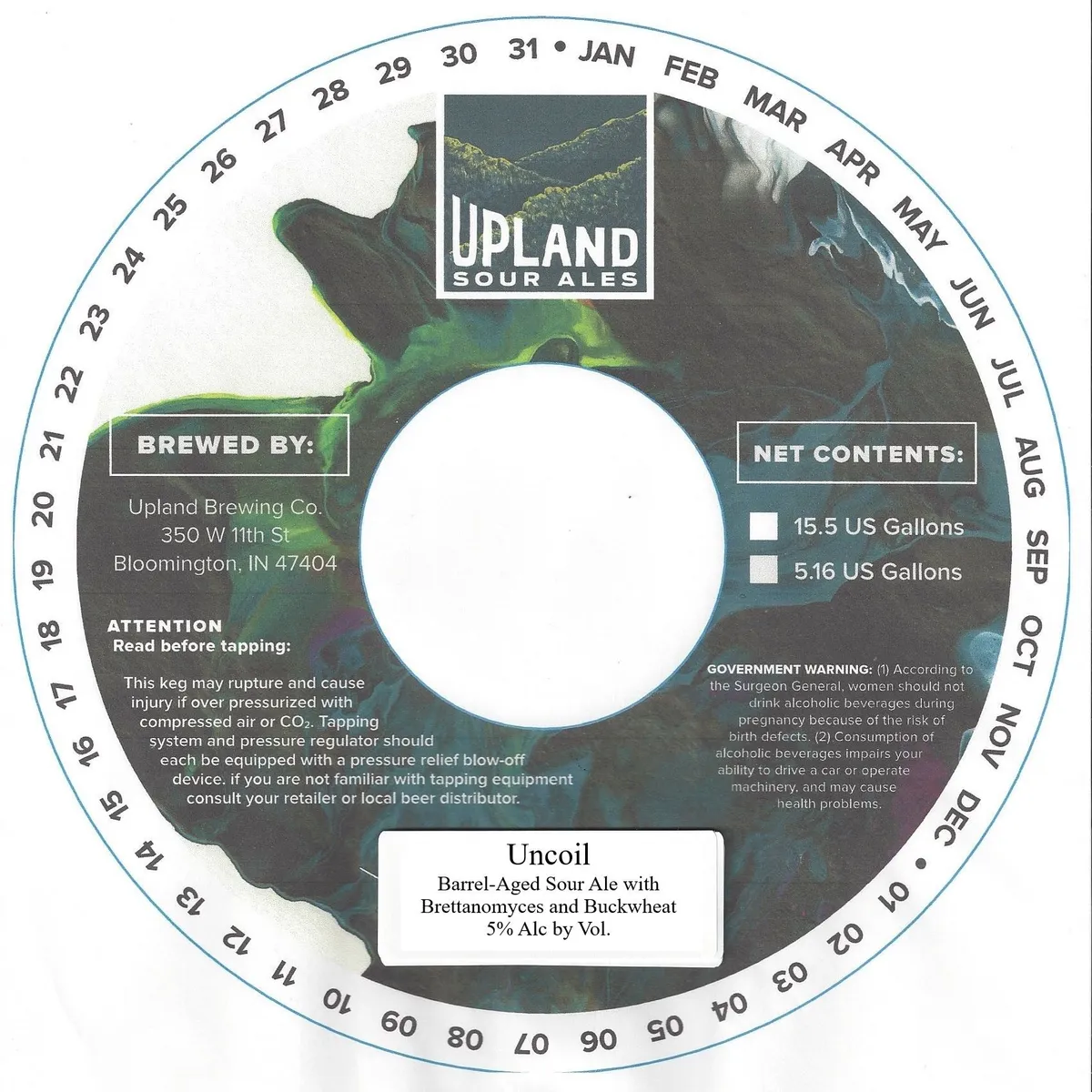Uncoil — full label as filed with TTB