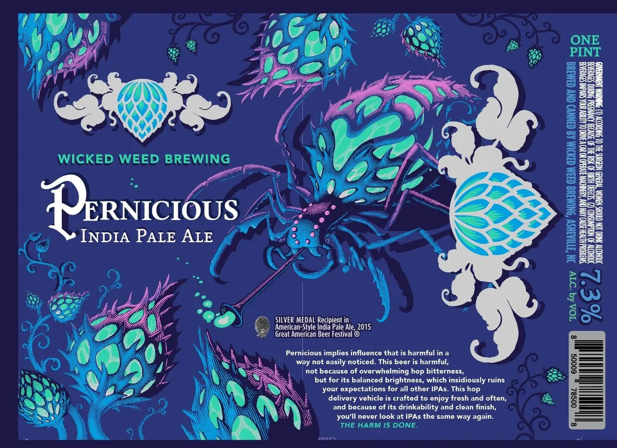 Pernicious — full label as filed with TTB