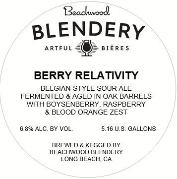 Berry Relativity — full label as filed with TTB