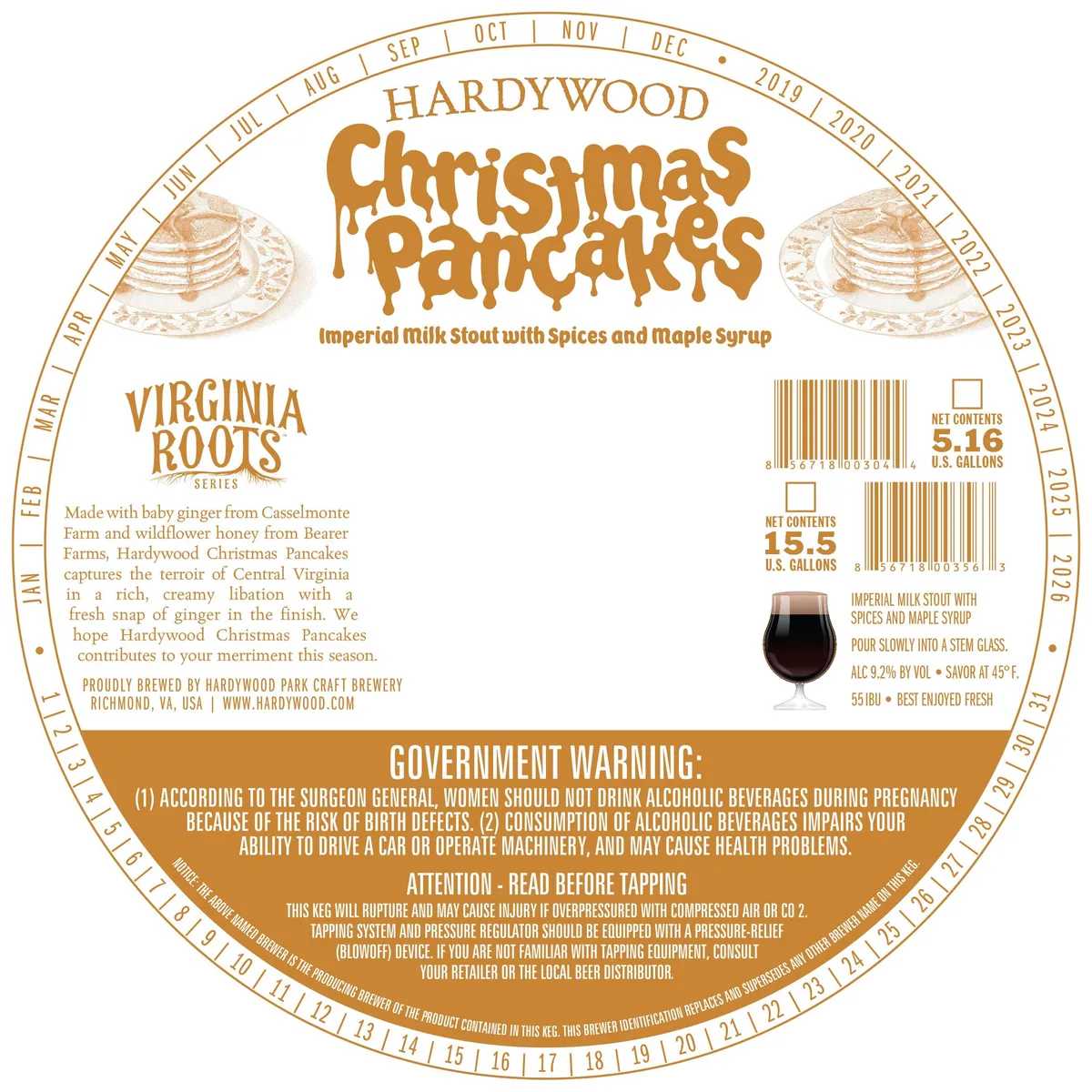Christmas Pancakes — full label as filed with TTB