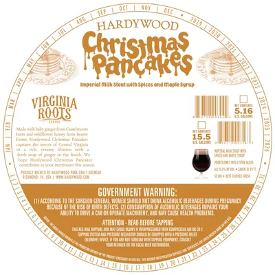 Christmas Pancakes label