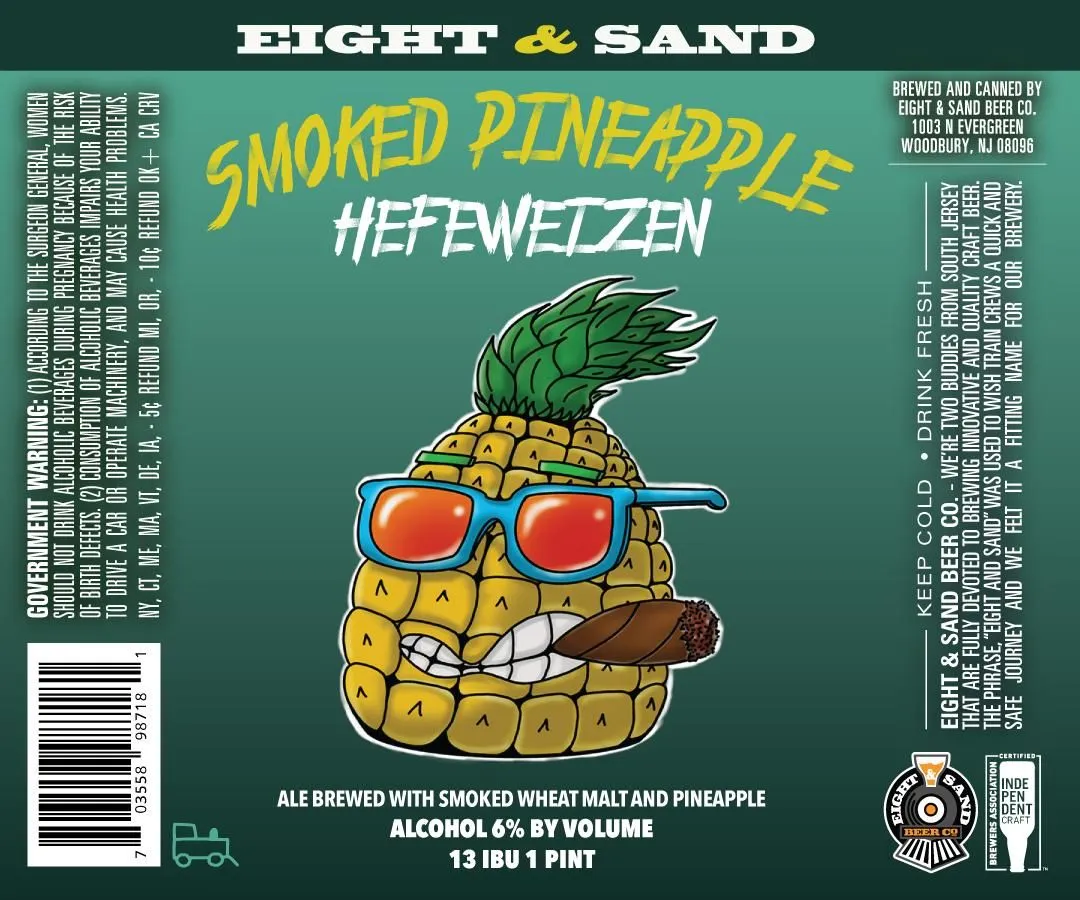 Smoked Pineapple Hefeweizen — full label as filed with TTB