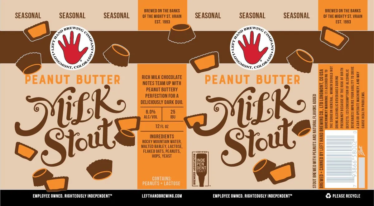 Peanut Butter Milk Stout — full label as filed with TTB