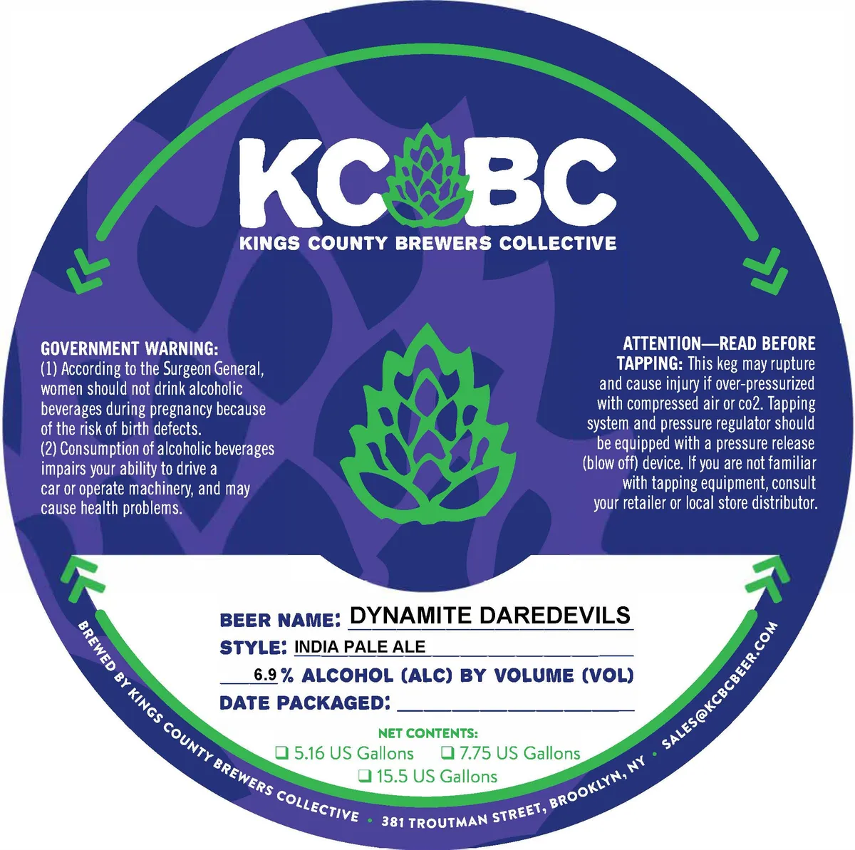 Dynamite Daredevils — full label as filed with TTB