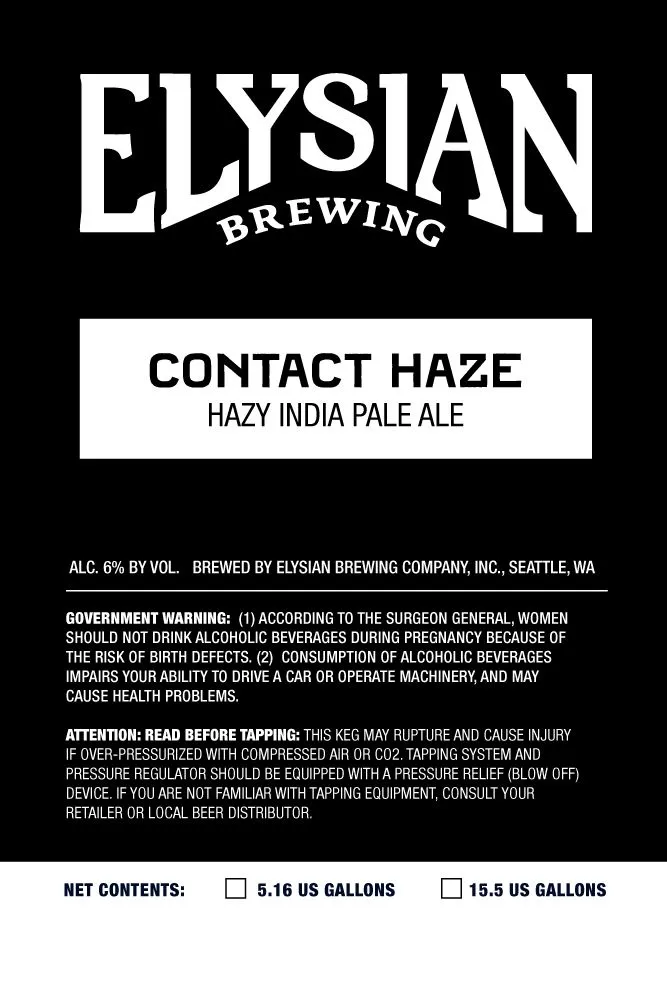 Contact Haze — full label as filed with TTB