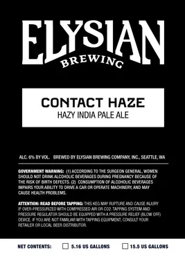 Contact Haze label