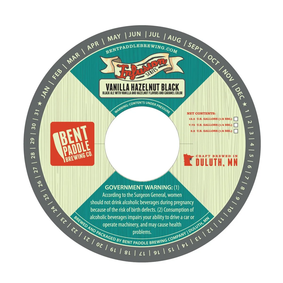 Vanilla Hazelnut Black — full label as filed with TTB