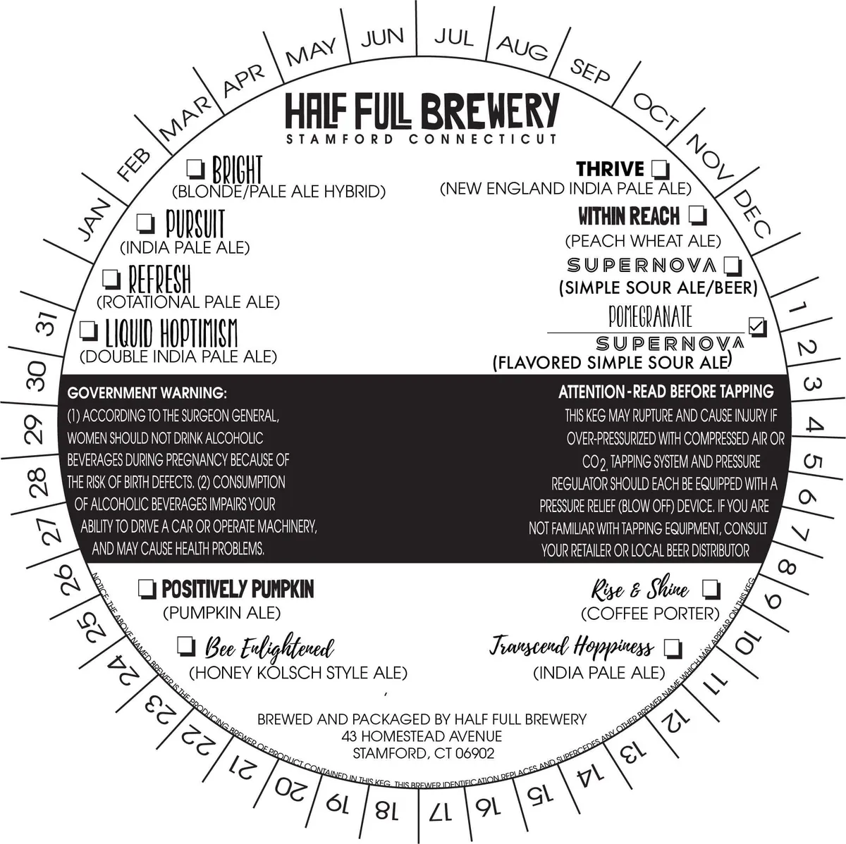 Pomegranate Supernova — full label as filed with TTB
