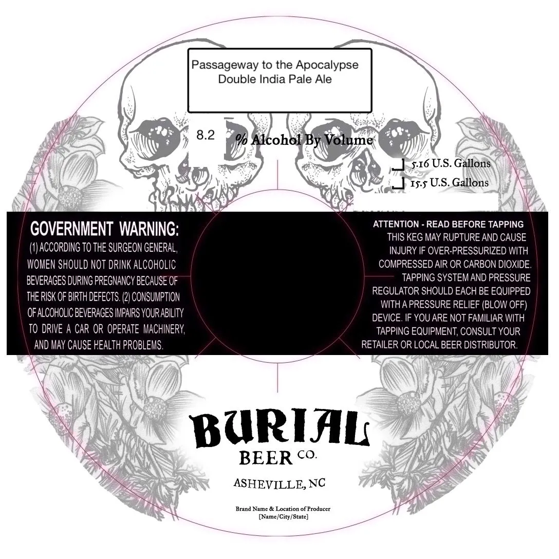 Passageway to the Apocalypse — full label as filed with TTB