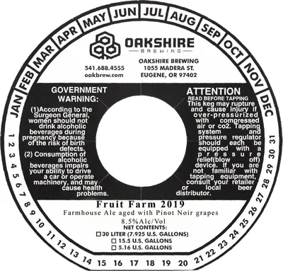Fruit Farm 2019 label